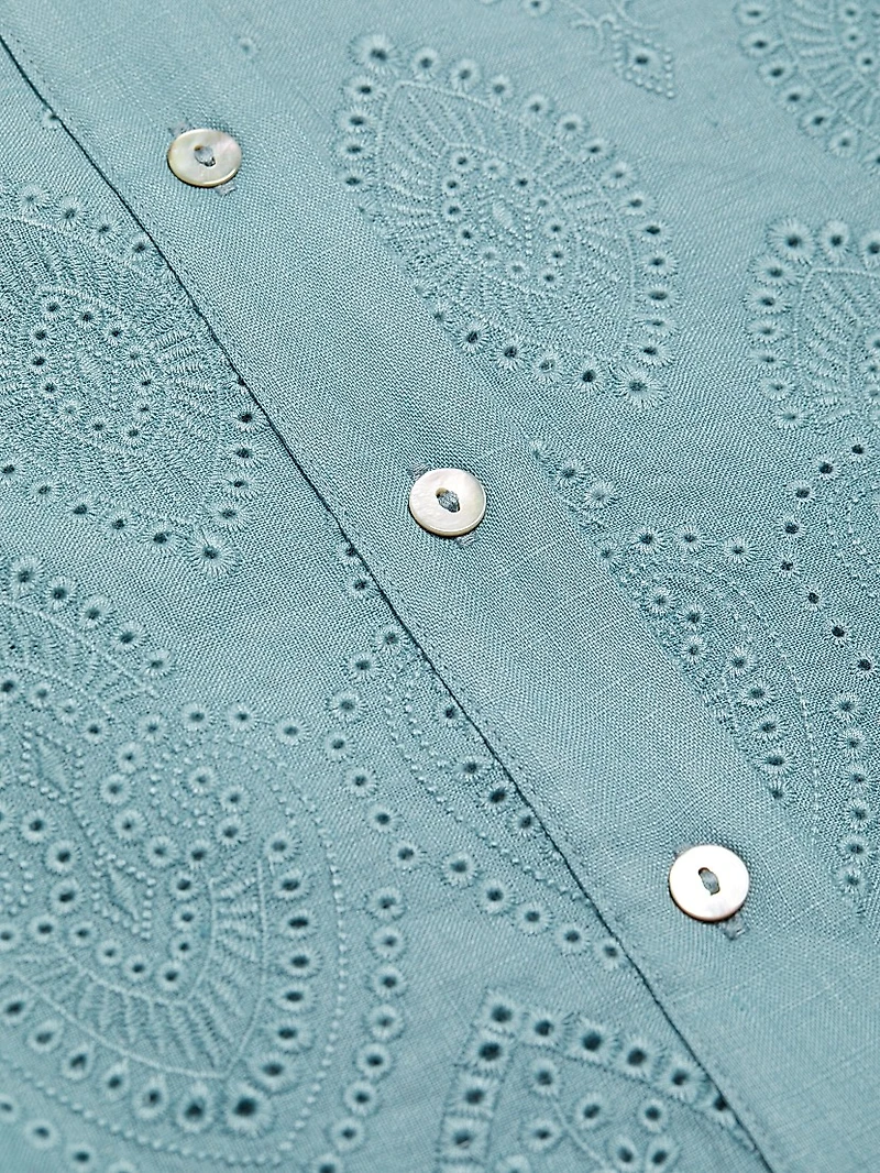 Lesley Linen Eyelet Shirt