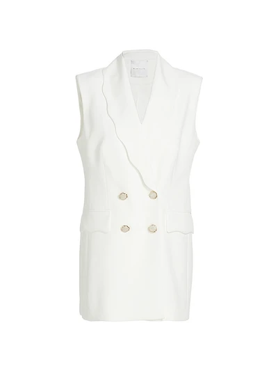 Daniela Scallop-Lapel Sleeveless Blazer
