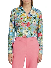 Madeline Wild Meadow Silk-Blend Blouse
