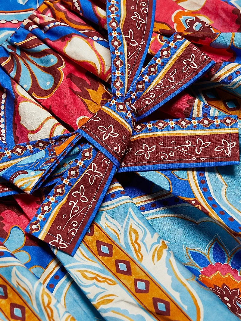 Adeline Tapestry Floral Cotton Midi-Dress