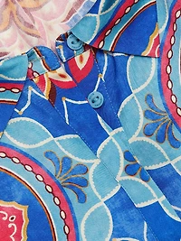 Chrissy Tapestry Floral Silk-Blend Blouse