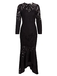 Guipure Lace Trumpet Cocktail Dress