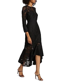 Guipure Lace Trumpet Cocktail Dress