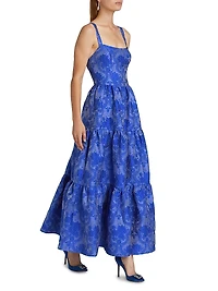 Terry Floral Sleeveless Maxi Dress