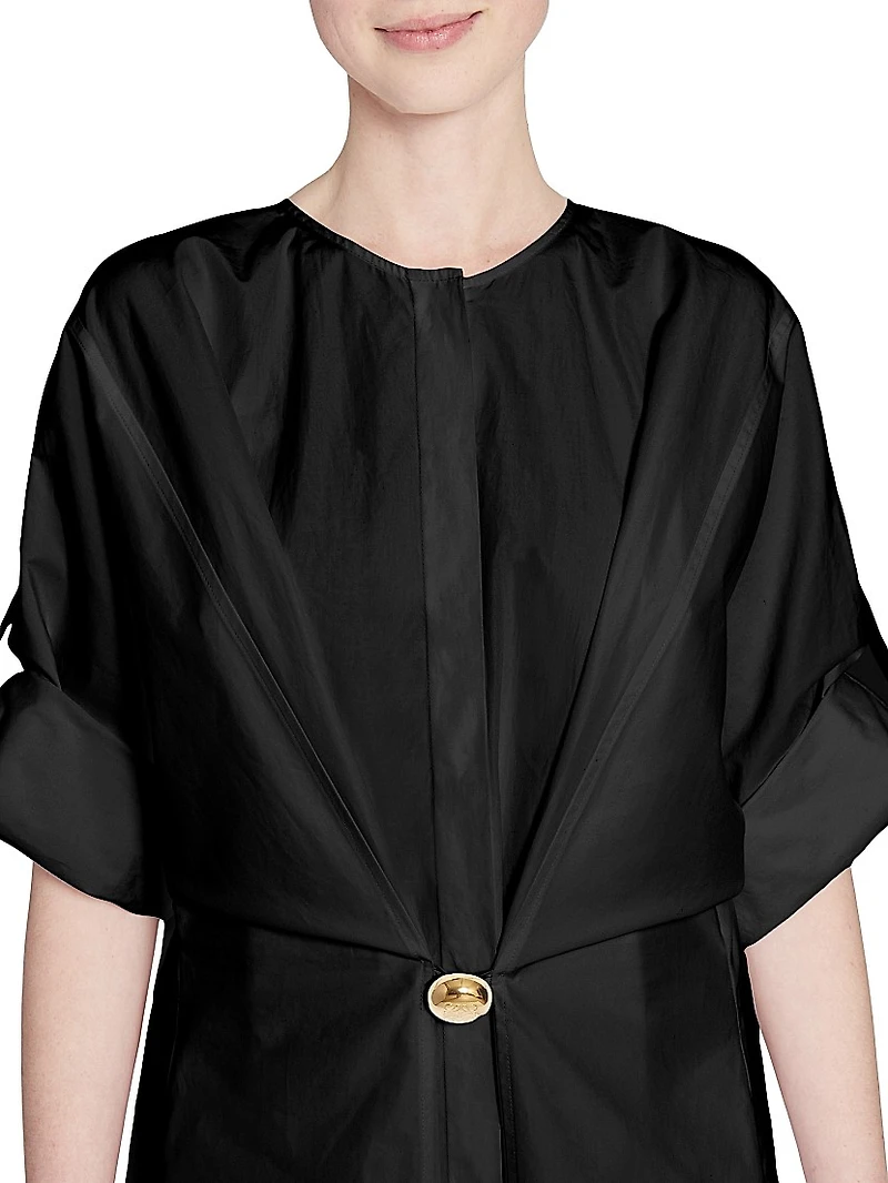 Pebble Satin Mini Shirtdress