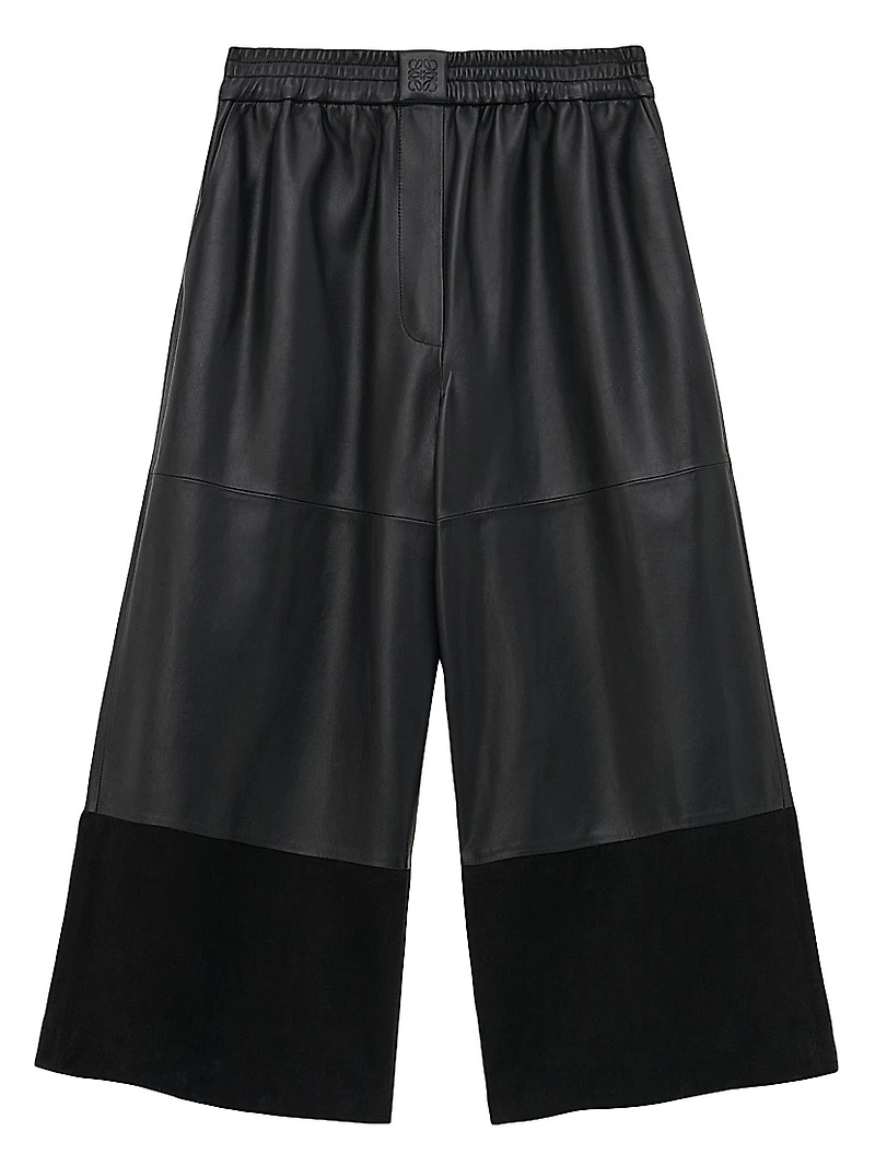 Cropped Leather Trousers