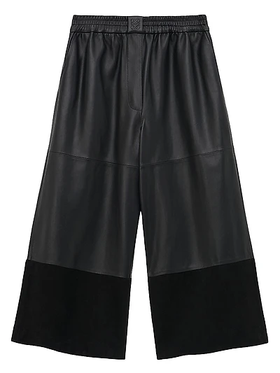 Cropped Leather Trousers