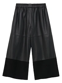 Cropped Leather Trousers
