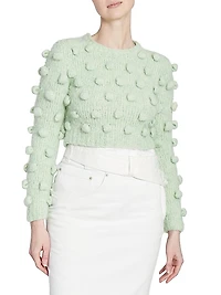 Cropped Pom-Pom Sweater