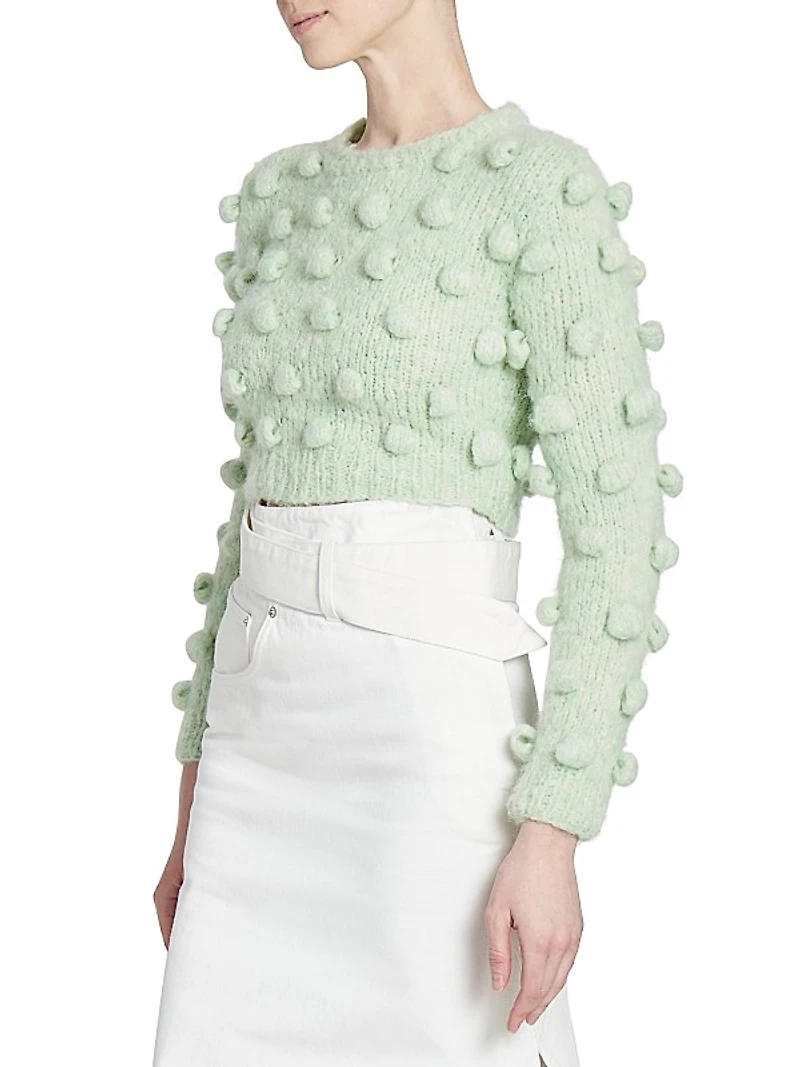 Cropped Pom-Pom Sweater