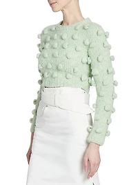 Cropped Pom-Pom Sweater