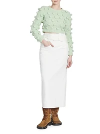 Cropped Pom-Pom Sweater