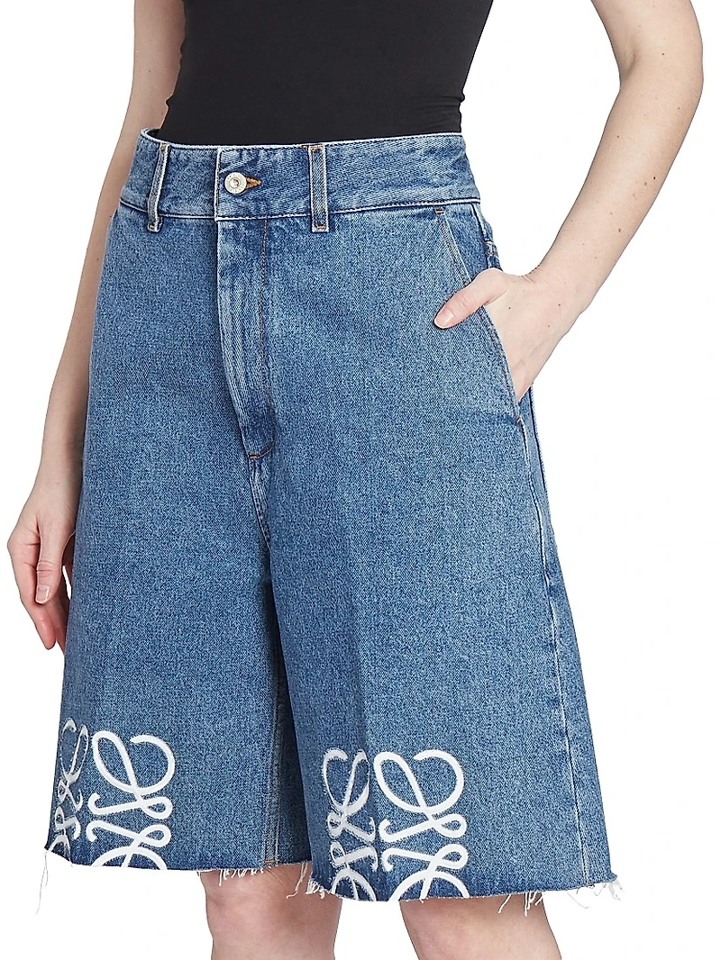 Anagram Denim Shorts