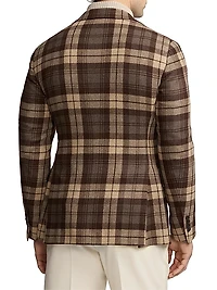 Hadley Plaid Cashmere Two-Button Jacket