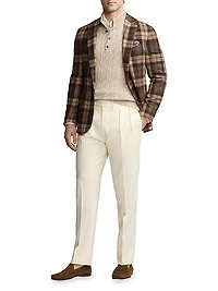 Hadley Plaid Cashmere Two-Button Jacket