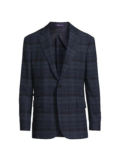 Kent Plaid Wool Blazer