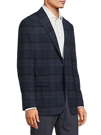 Kent Plaid Wool Blazer