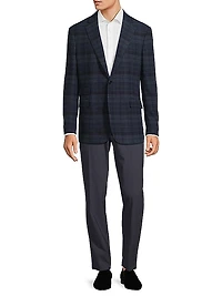 Kent Plaid Wool Blazer