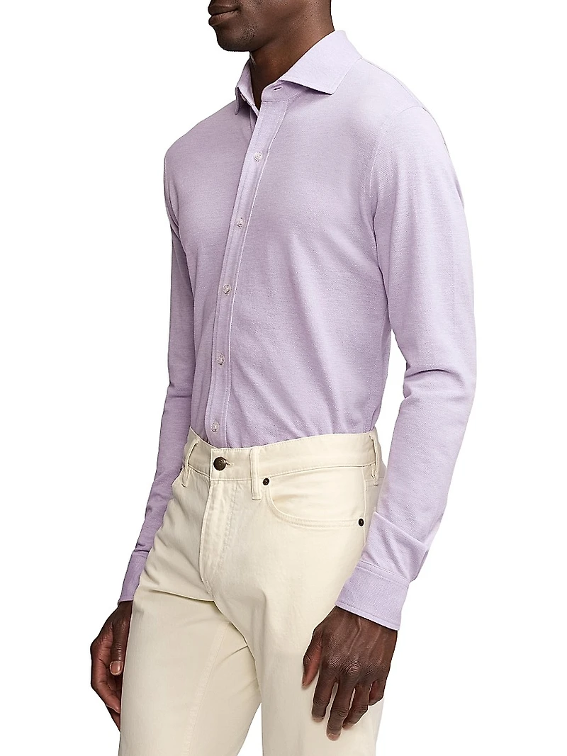 Cotton Button-Front Shirt