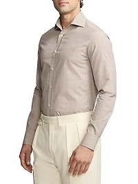 Glen Check Cotton Dress Shirt