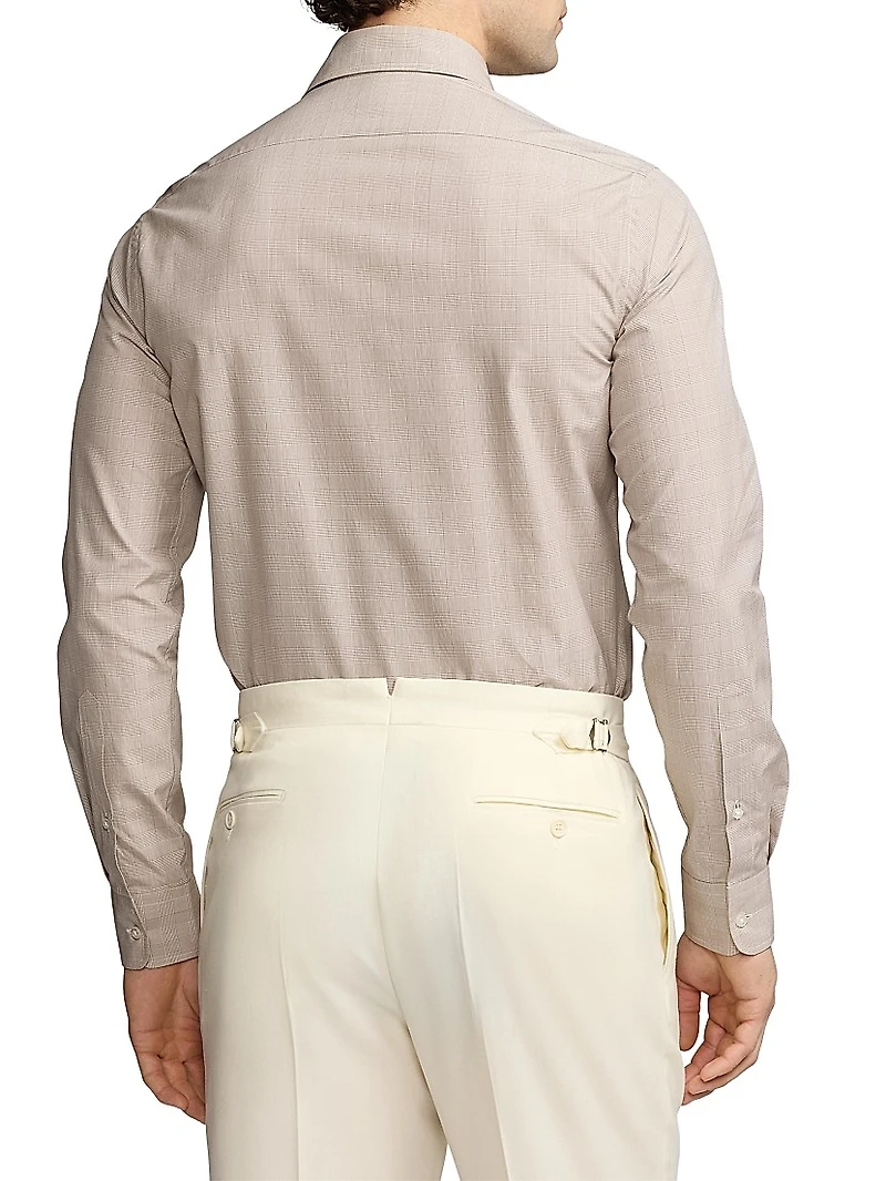 Glen Check Cotton Dress Shirt