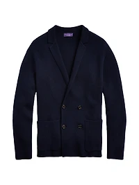 Wool-Blend Blazer Cardigan