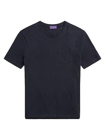 Linen & Cotton-Blend Crewneck T-Shirt