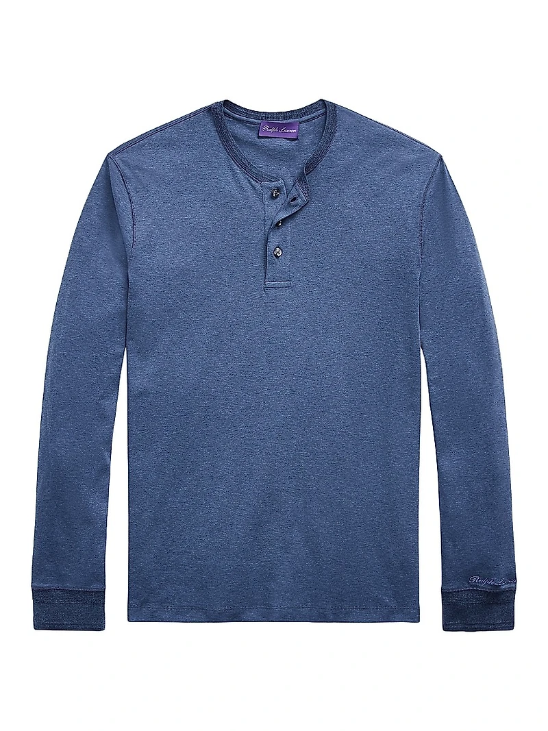 Cotton Crewneck Henley