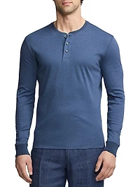 Cotton Crewneck Henley