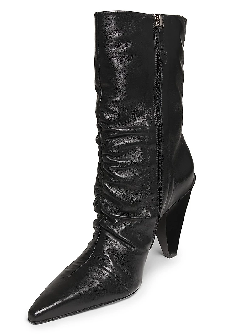 Lynn 110MM Leather Ankle Boots