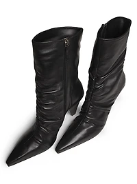Lynn 110MM Leather Ankle Boots