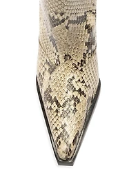 Raffaela 90MM Snake-Print Leather Boots