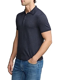 Striped Silk-Cotton Polo Shirt