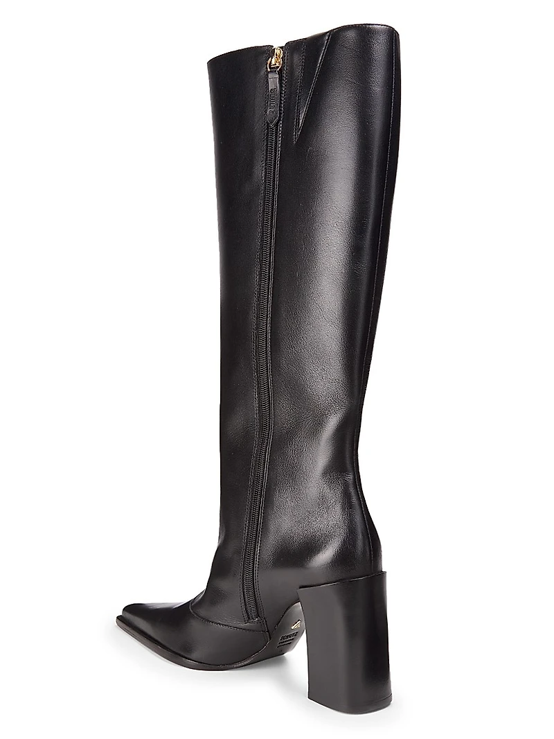 Raffaela 90MM Leather Knee-High Boots