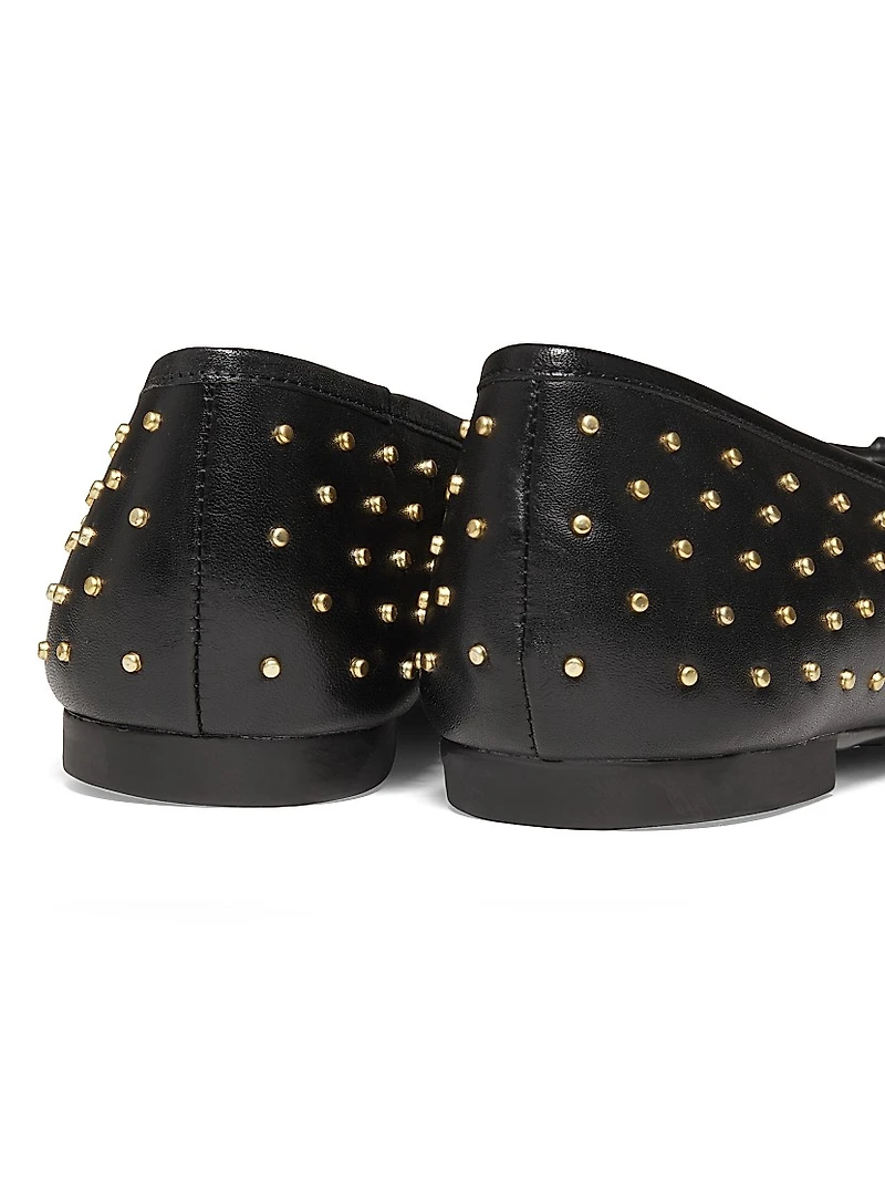 Arissa Studded Leather Ballet Flats