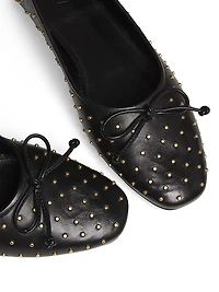 Arissa Studded Leather Ballet Flats