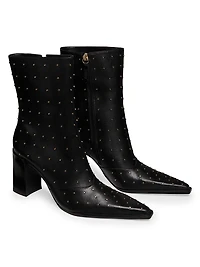 Raffaela 90MM Studded Leather Booties