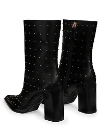 Raffaela 90MM Studded Leather Booties