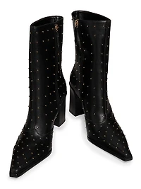 Raffaela 90MM Studded Leather Booties