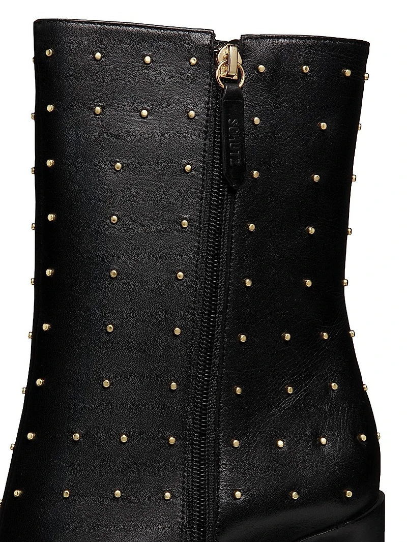 Raffaela 90MM Studded Leather Booties