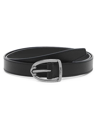 Shiny Angled Buckle Belt