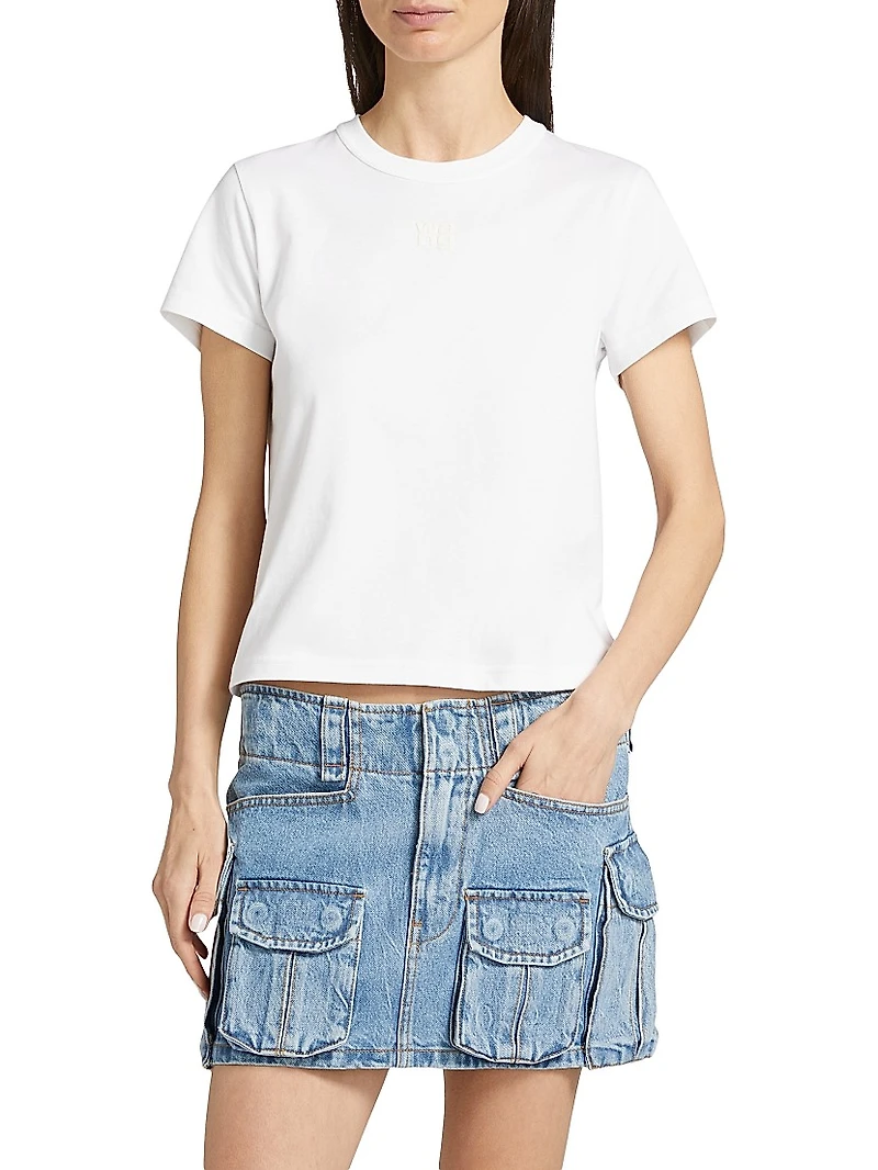 Logo Cotton Crewneck T-Shirt