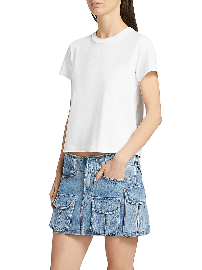 Logo Cotton Crewneck T-Shirt