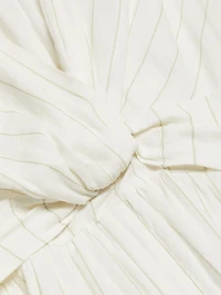 Esmeray Striped Linen-Blend Midi-Dress