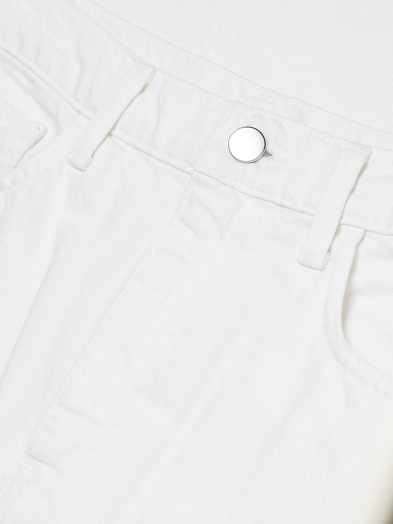 Violet Eyelet Denim Midi-Skirt