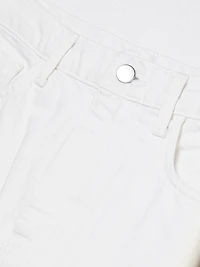 Violet Eyelet Denim Midi-Skirt