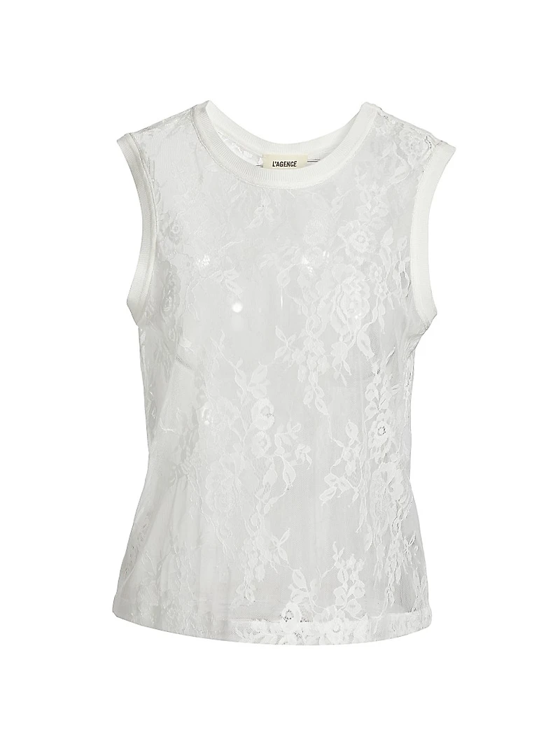 Brax Lace Sheer Tank Top