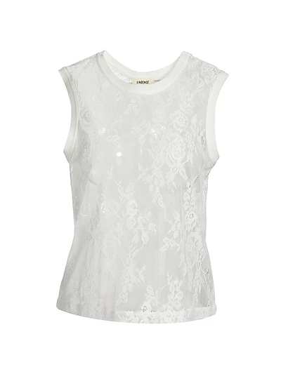 Brax Lace Sheer Tank Top