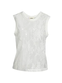 Brax Lace Sheer Tank Top