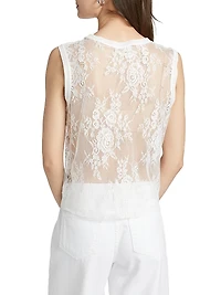 Brax Lace Sheer Tank Top